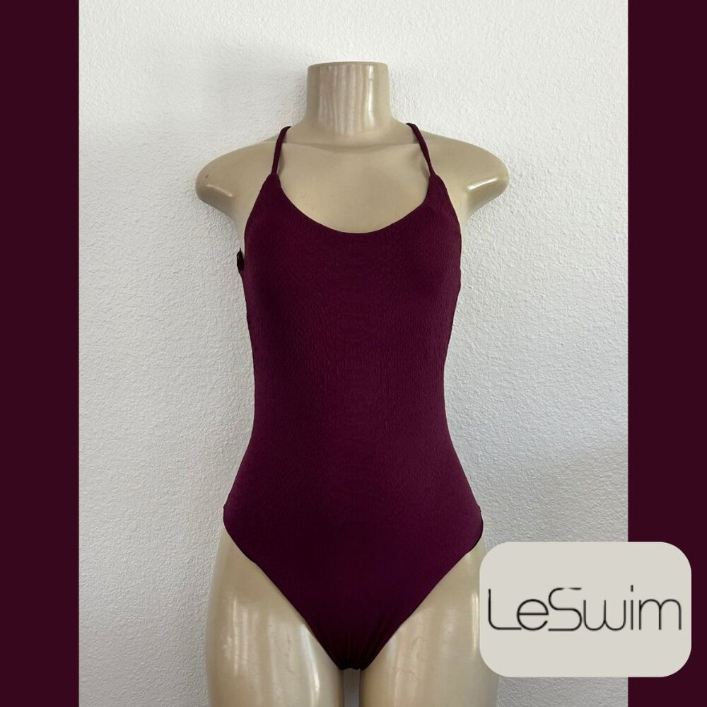 LeSwim | Plum Crinkle One-Piece Swimsuit